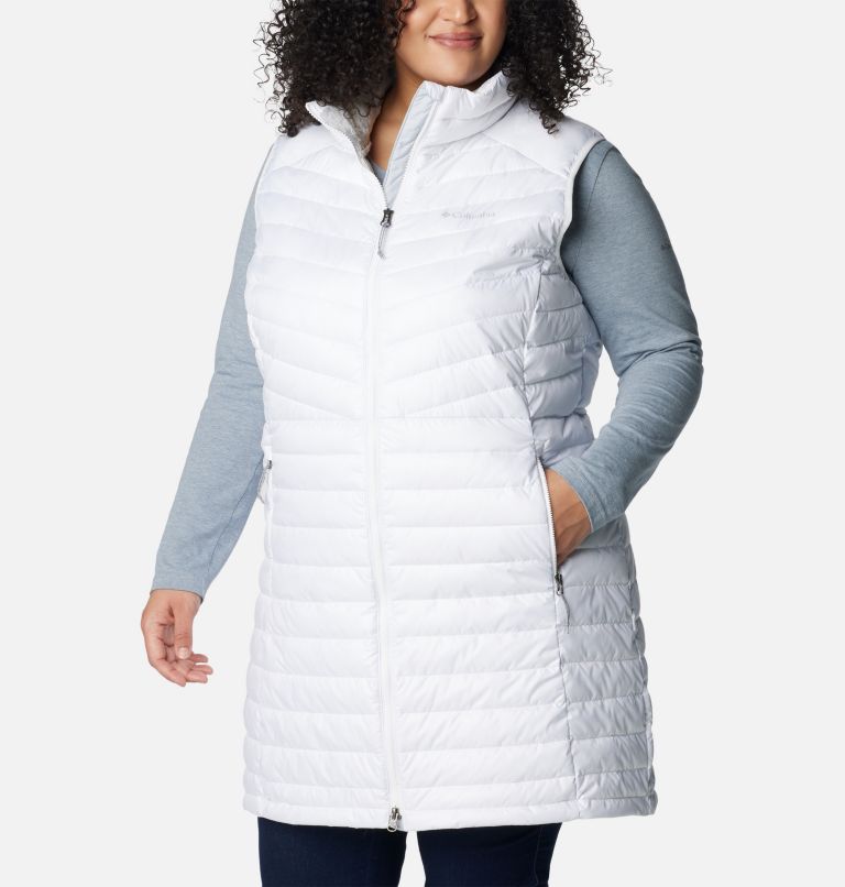 Thumbnail: Women's Slope Edge Long Vest - Plus Size, Color: White, image 1