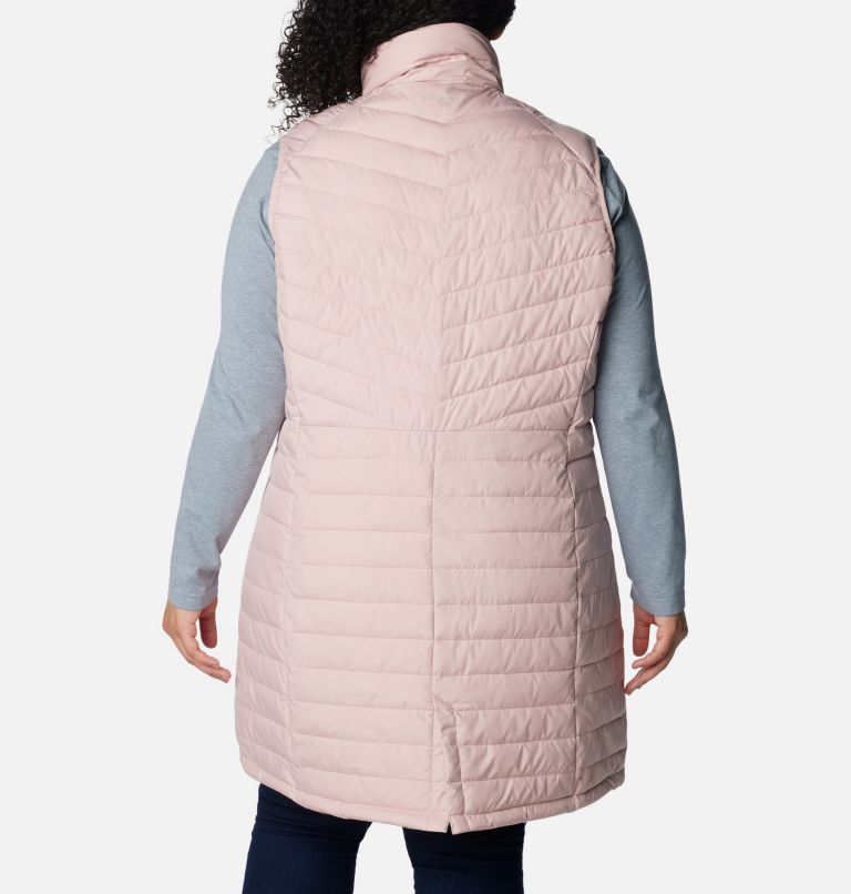 Women's Slope Edge Long Vest - Plus Size, Color: Dusty Pink, image 2