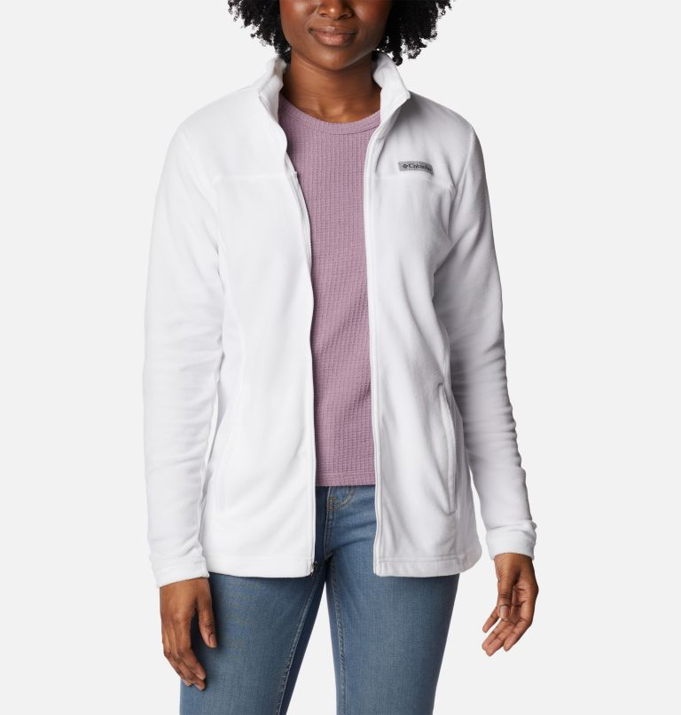 Women's Lake Aloha Full Zip Fleece Jacket, Color: White, image 6