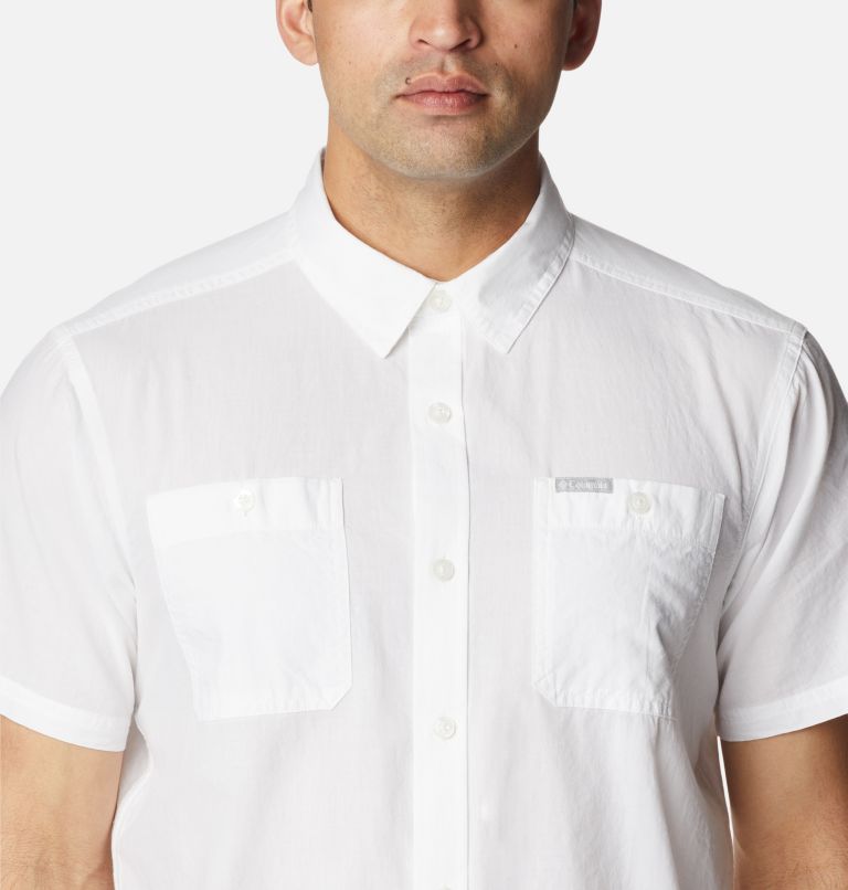Thumbnail: Brim Peak Short Sleeve Shirt | 100 | XL, Color: White, image 4