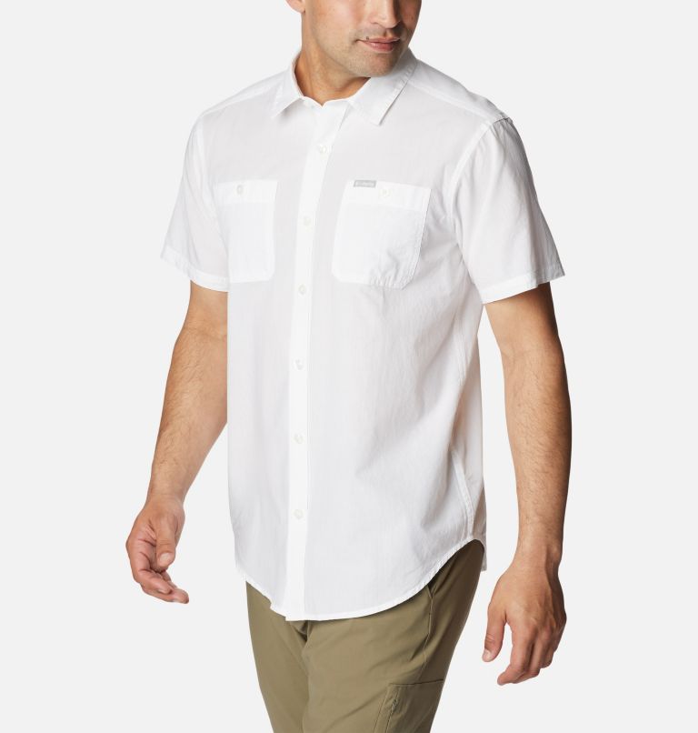 Thumbnail: Brim Peak Short Sleeve Shirt | 100 | XL, Color: White, image 6