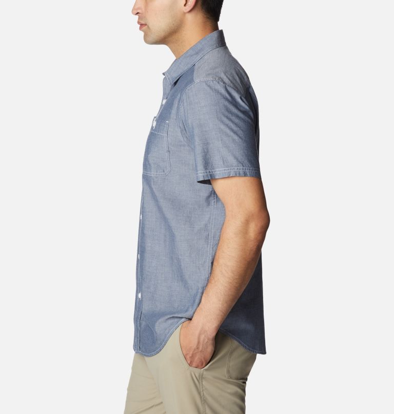 Thumbnail: Men's Brim Peak Short Sleeve Shirt, Color: Collegiate Navy, image 3