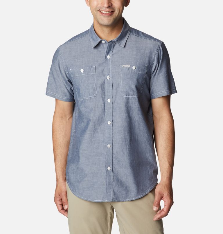 Thumbnail: Men's Brim Peak Short Sleeve Shirt, Color: Collegiate Navy, image 1