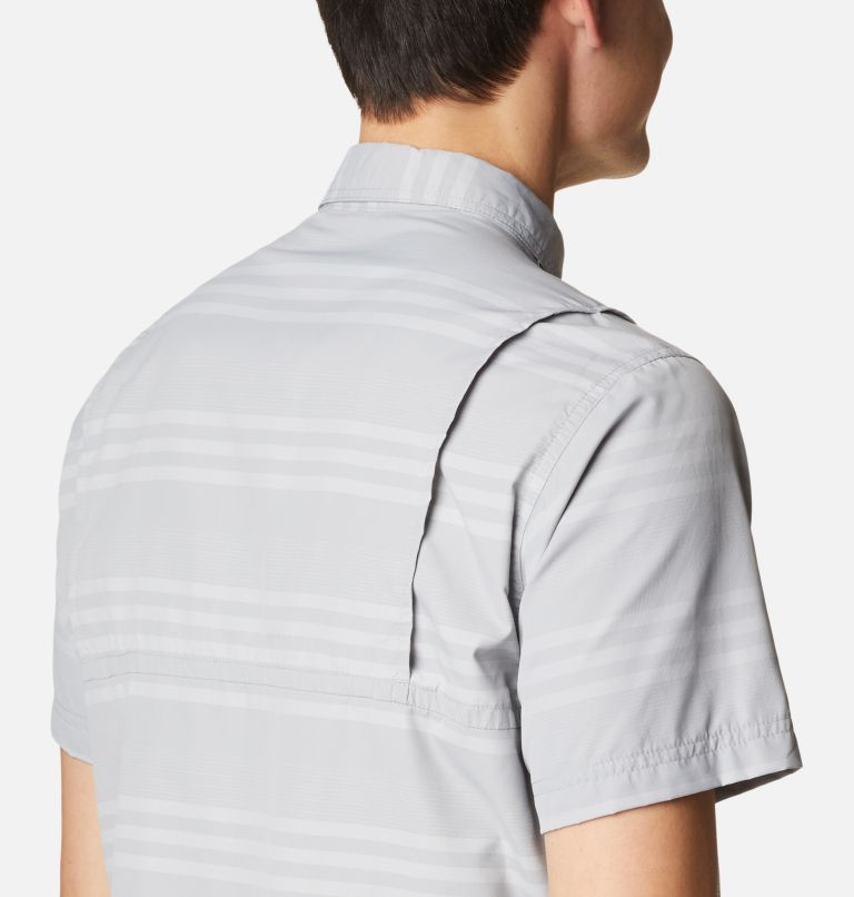 Thumbnail: Men's Homecrest Short Sleeve Shirt, Color: Colm Grey, City Grey Surf Stripe, image 5