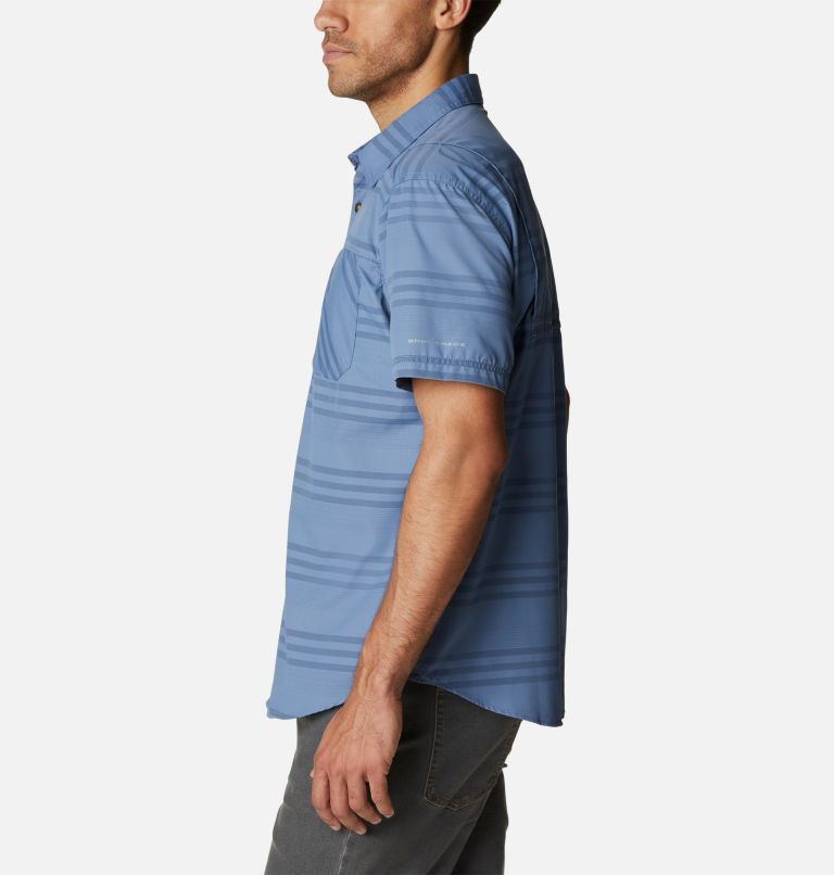 Thumbnail: Homecrest Short Sleeve Shirt | 449 | XL, Color: Bluestone Surf Stripe, image 3