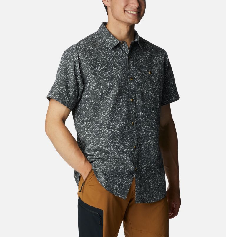 Captree Island Short Sleeve Shirt | 012 | XL, Color: Shark Tiny Jungles, image 5