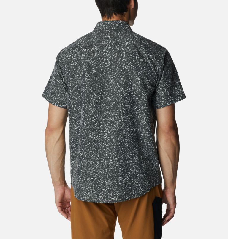 Men's Captree Island Short Sleeve Shirt, Color: Shark Tiny Jungles