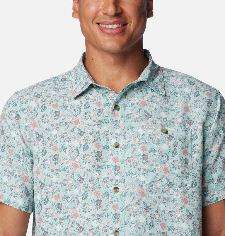 Columbia Big & Tall Hawaiian Casual Button-Down Shirts for Men for