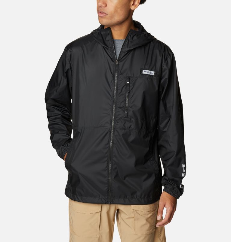 Men's PFG Three Streams II Windbreaker, Color: Black, image 1