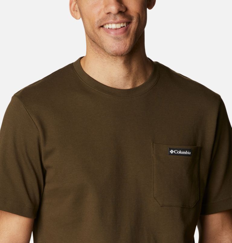 Thumbnail: Men's Heritage Park Pocket T-Shirt, Color: Olive Green, image 4