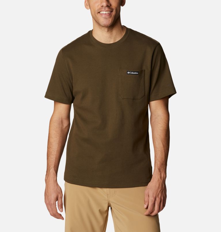 Men's Heritage Park Pocket T-Shirt, Color: Olive Green, image 1