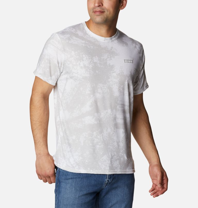 Thumbnail: Men's Taku River Short Sleeve Shirt, Color: White Sumi Trees, image 5