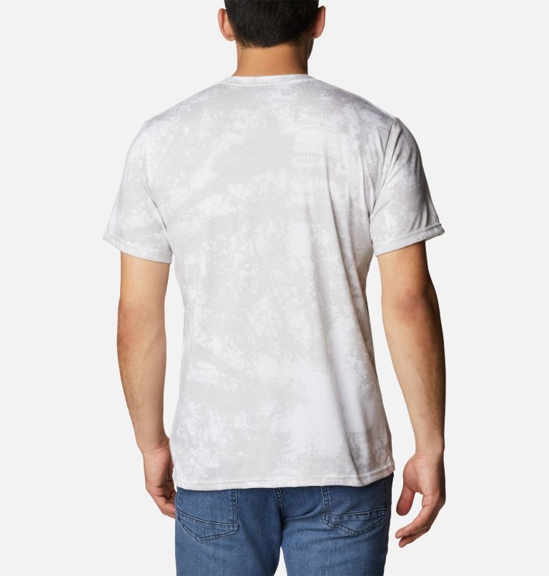 Men's Taku River Short Sleeve Shirt, Color: White Sumi Trees