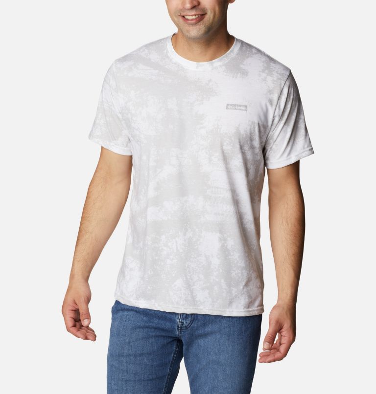 Thumbnail: Men's Taku River Short Sleeve Shirt, Color: White Sumi Trees, image 1