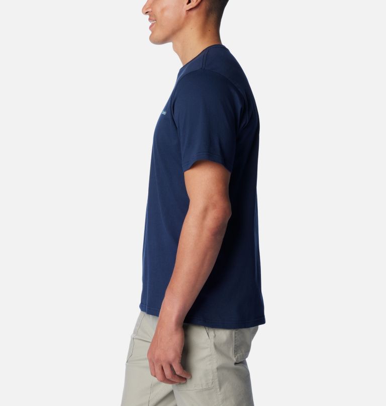 Men's Rockaway River Back Graphic T-Shirt, Color: Collegiate Navy, Lakeside Badge, image 3