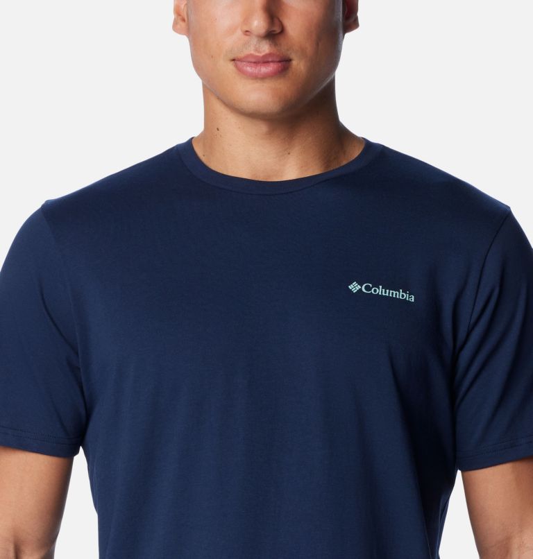Men's Rockaway River Back Graphic T-Shirt, Color: Collegiate Navy, Lakeside Badge, image 4