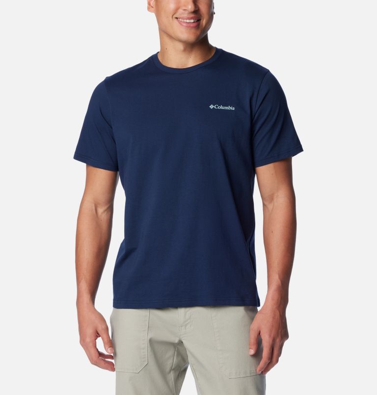 Men's Rockaway River Back Graphic T-Shirt, Color: Collegiate Navy, Lakeside Badge, image 1