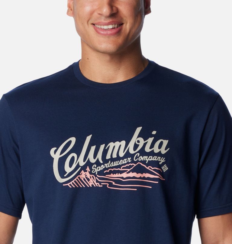 Men's Rockaway River Graphic T-Shirt, Color: Collegiate Navy, Scripted Scene, image 4