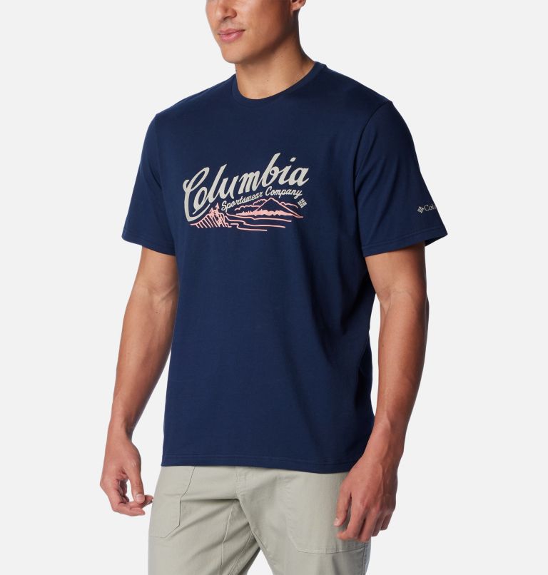 Men's Rockaway River Graphic T-Shirt, Color: Collegiate Navy, Scripted Scene, image 5