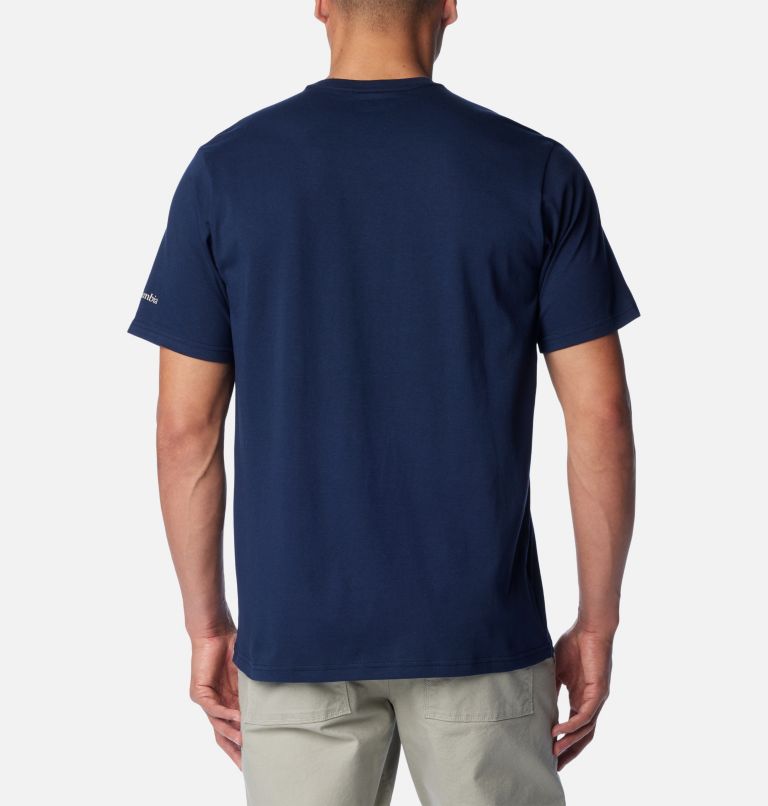 Men's Rockaway River Graphic T-Shirt, Color: Collegiate Navy, Scripted Scene, image 2