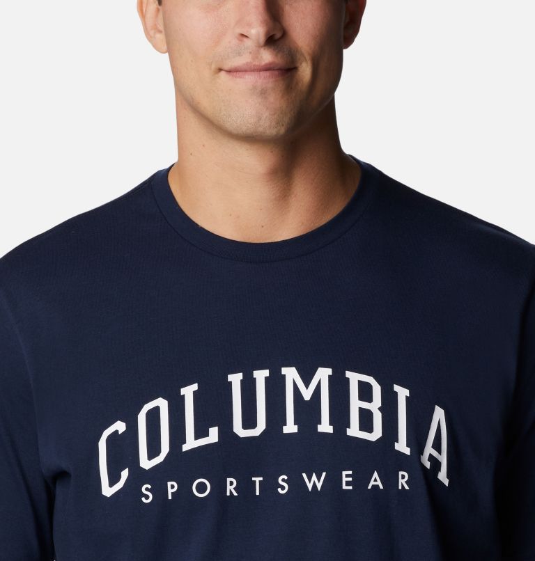 Thumbnail: Men's Rockaway River Graphic T-Shirt, Color: Collegiate Navy, CSC Varsity Arch Grx, image 4