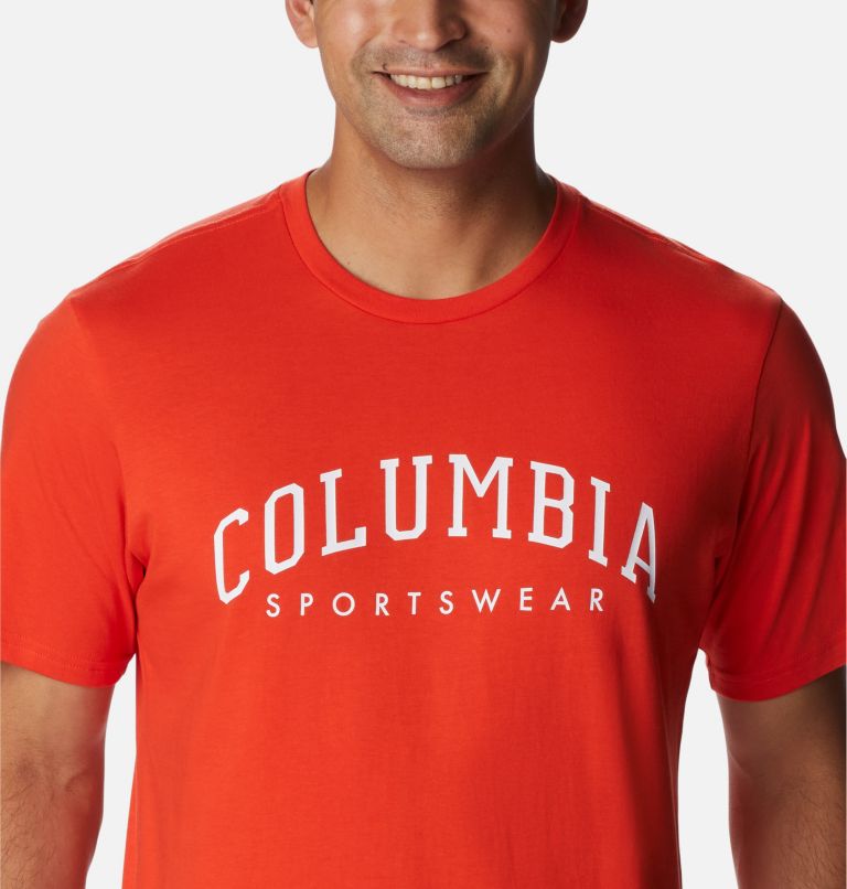 Thumbnail: Men's Rockaway River Graphic T-Shirt, Color: Spicy, CSC Varsity Arch Graphic, image 4