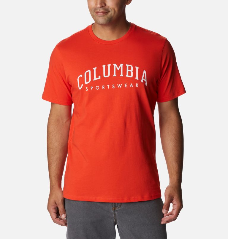 Thumbnail: Men's Rockaway River Graphic T-Shirt, Color: Spicy, CSC Varsity Arch Graphic, image 1