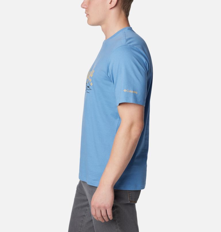 Thumbnail: Men's Rockaway River Graphic T-Shirt- Tall, Color: Skyler, Scripted Scene, image 3
