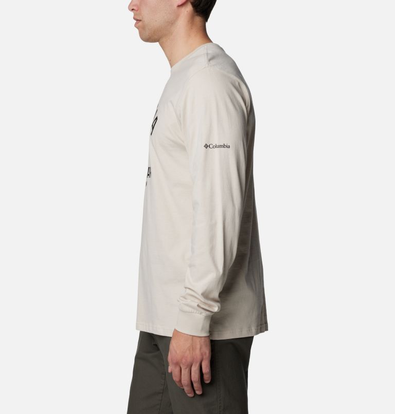 Men's Rockaway River Graphic Long Sleeve T-Shirt, Color: Dark Stone, Athletic Arch, image 3