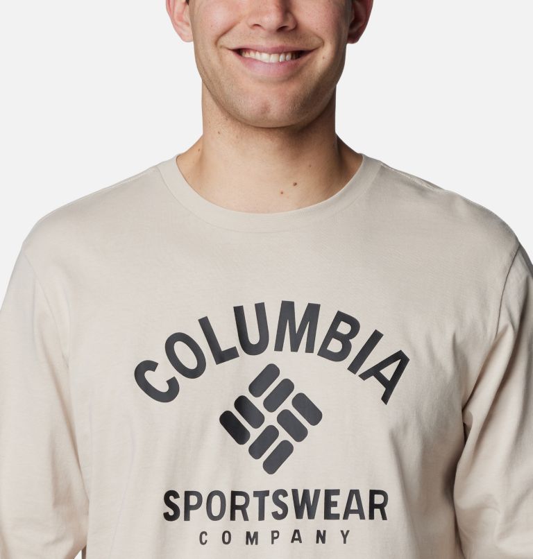 Men's Rockaway River Graphic Long Sleeve T-Shirt, Color: Dark Stone, Athletic Arch, image 4