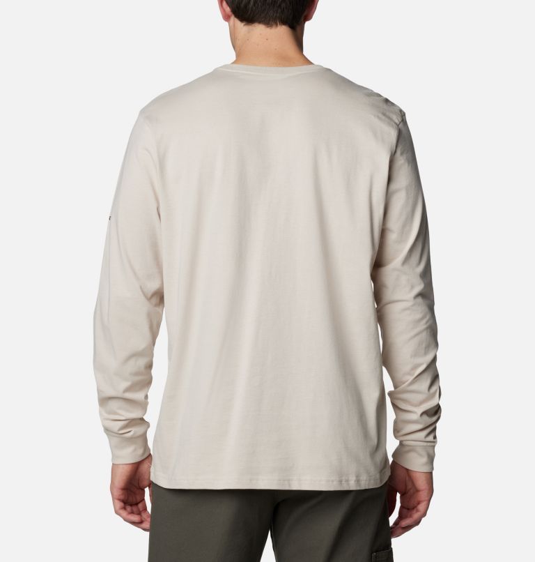 Men's Rockaway River Graphic Long Sleeve T-Shirt, Color: Dark Stone, Athletic Arch, image 2