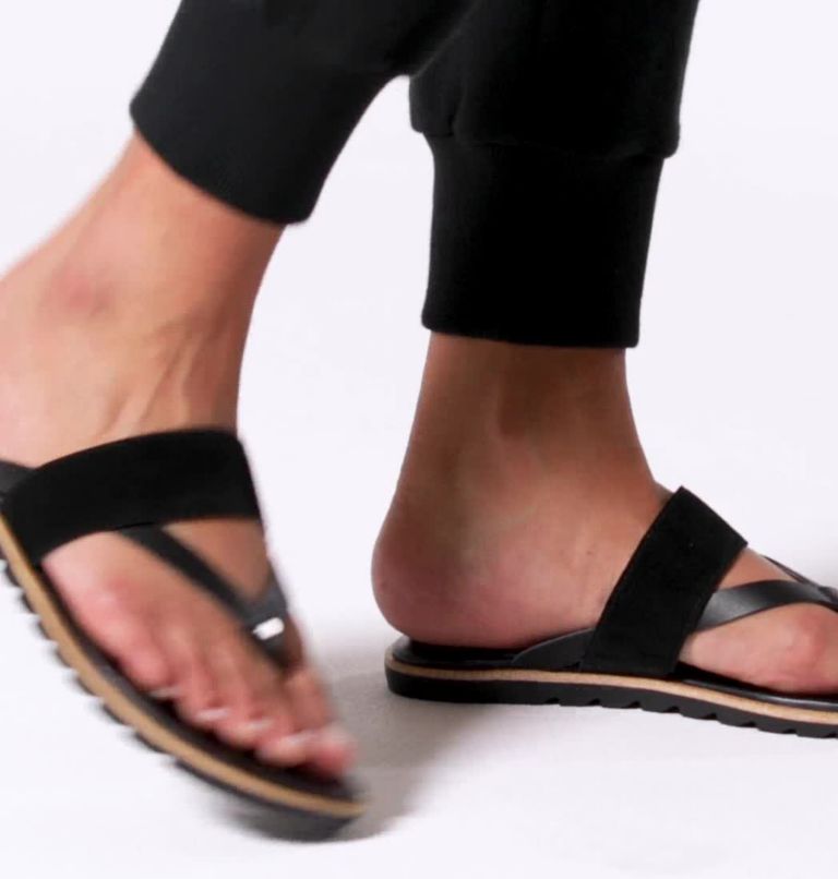 Thumbnail: Sandale à lacets Ella II Easy Flip pour les femmes, Color: Black, Sea Salt, image 2