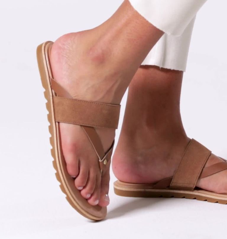 Women's Ella II Easy Flip Sandal, Color: Velvet Tan, Gum 2