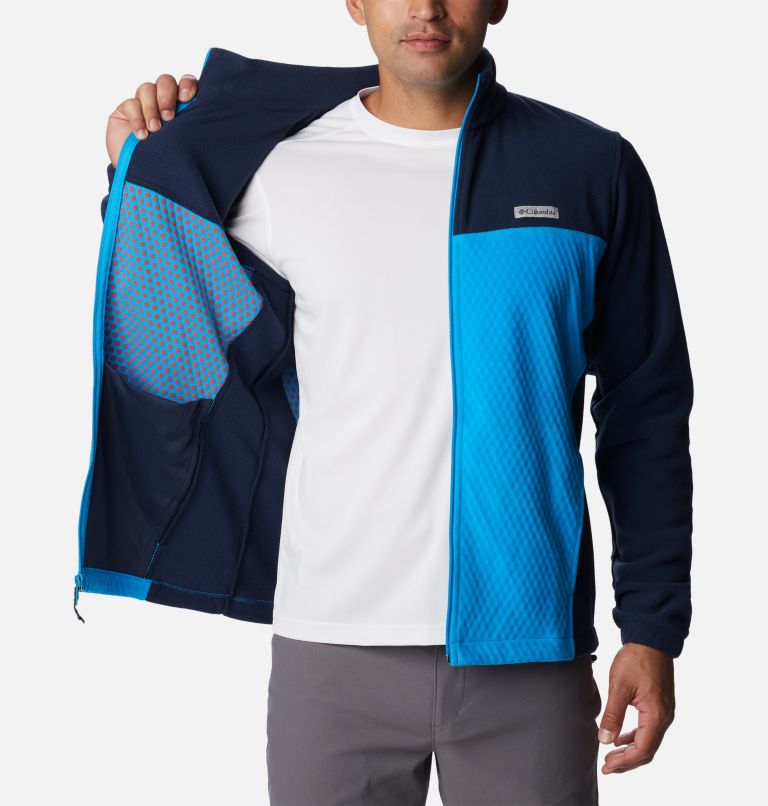 Thumbnail: Men's Overlook Trail Full Zip Jacket - Tall, Color: Compass Blue, Collegiate Navy, image 5