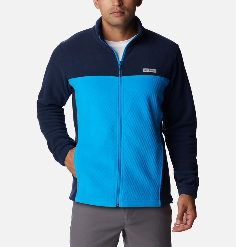 Men's Overlook Trail Full Zip Jacket, Color: Compass Blue, Collegiate Navy, image 1
