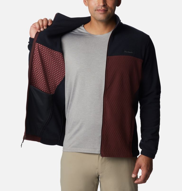 Men's Overlook Trail Full Zip Jacket, Color: Elderberry, Black, image 5