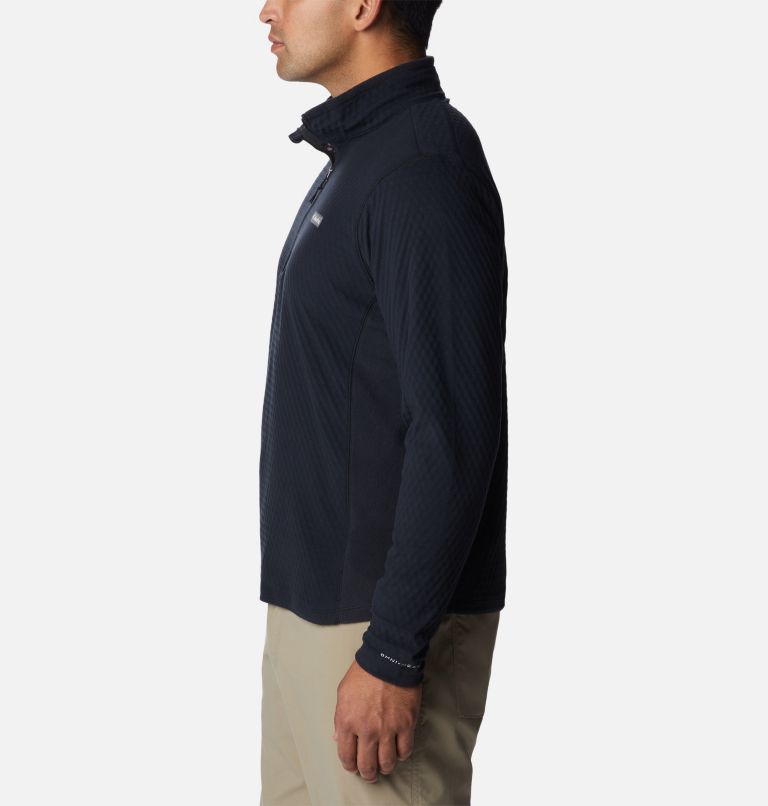 Thumbnail: Men's Overlook Pass Half Zip Shirt, Color: Black, image 3