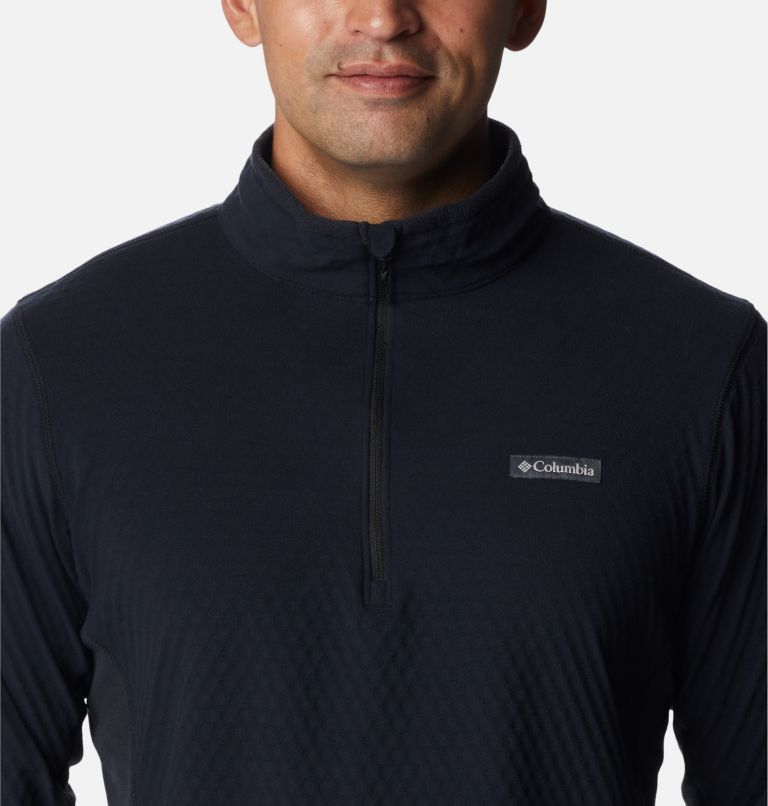 Thumbnail: Men's Overlook Pass Half Zip Shirt, Color: Black, image 4