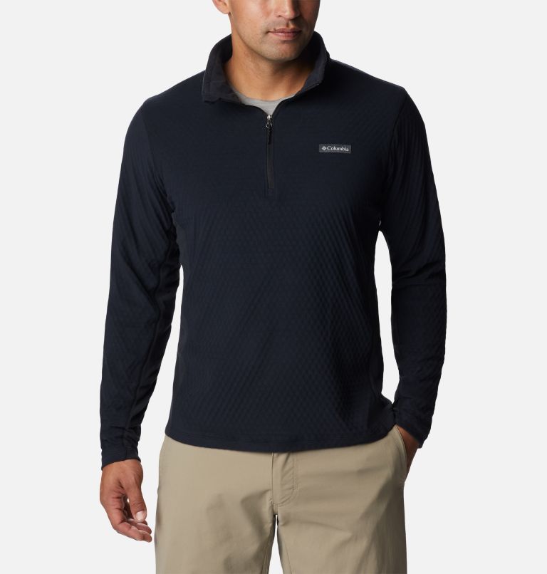Men's Overlook Pass Half Zip Shirt, Color: Black, image 1