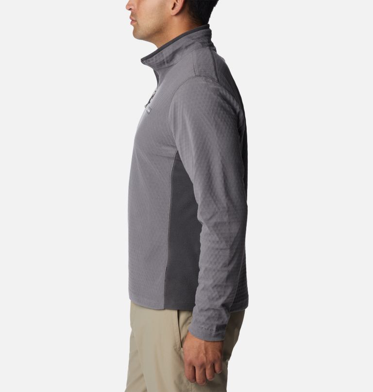 Men's Overlook Pass Half Zip Shirt, Color: City Grey, Shark, image 3