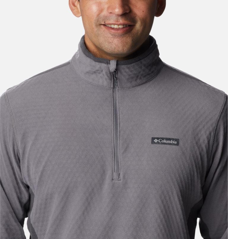 Men's Overlook Pass Half Zip Shirt, Color: City Grey, Shark, image 4