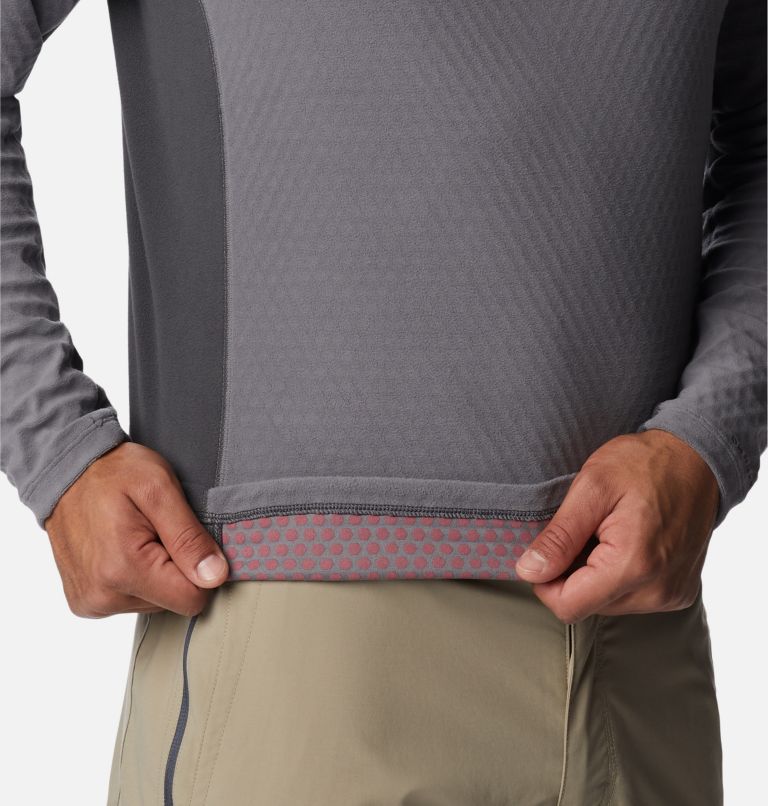 Thumbnail: Men's Overlook Pass Half Zip Shirt, Color: City Grey, Shark, image 5