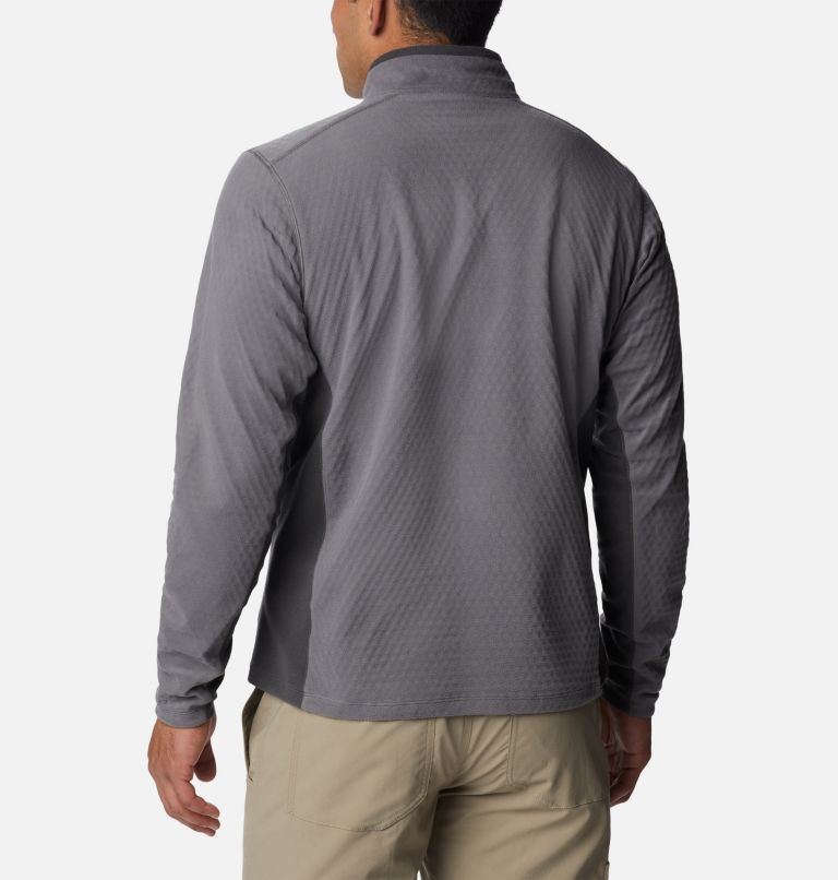 Men's Overlook Pass Half Zip Shirt, Color: City Grey, Shark, image 2