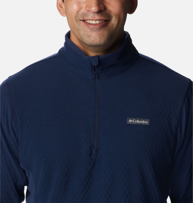 Men's Overlook Pass Half Zip Shirt, Color: Collegiate Navy, image 4