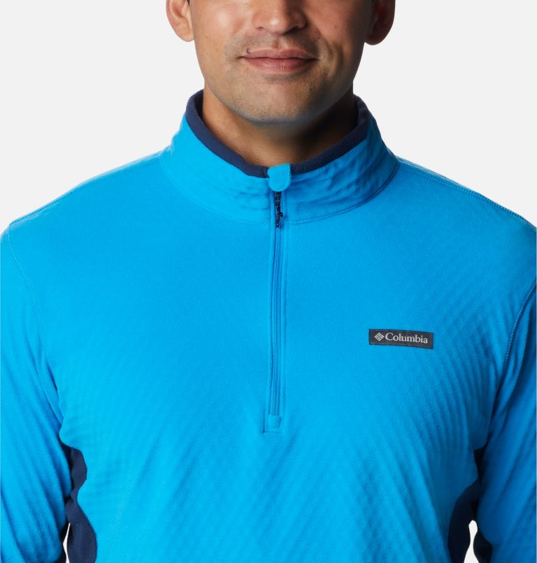 Haut à demi-zip Overlook Pass Homme, Color: Compass Blue, Collegiate Navy, image 4