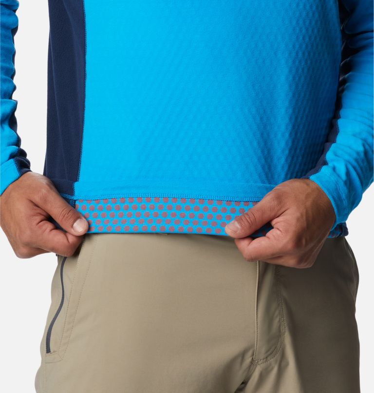 Thumbnail: Men's Overlook Pass Half Zip Shirt, Color: Compass Blue, Collegiate Navy, image 5