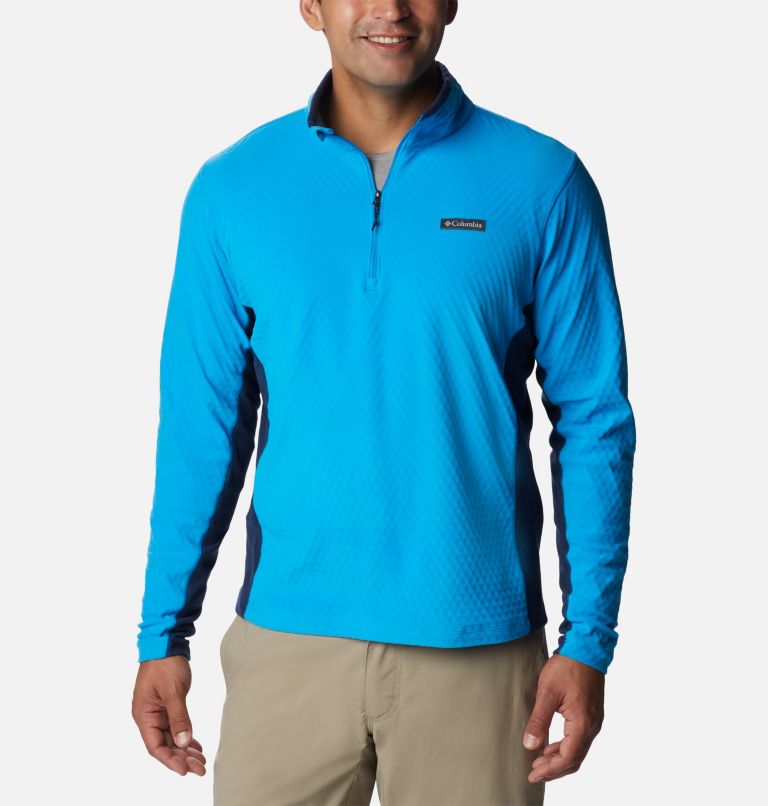 Haut à demi-zip Overlook Pass Homme, Color: Compass Blue, Collegiate Navy, image 1