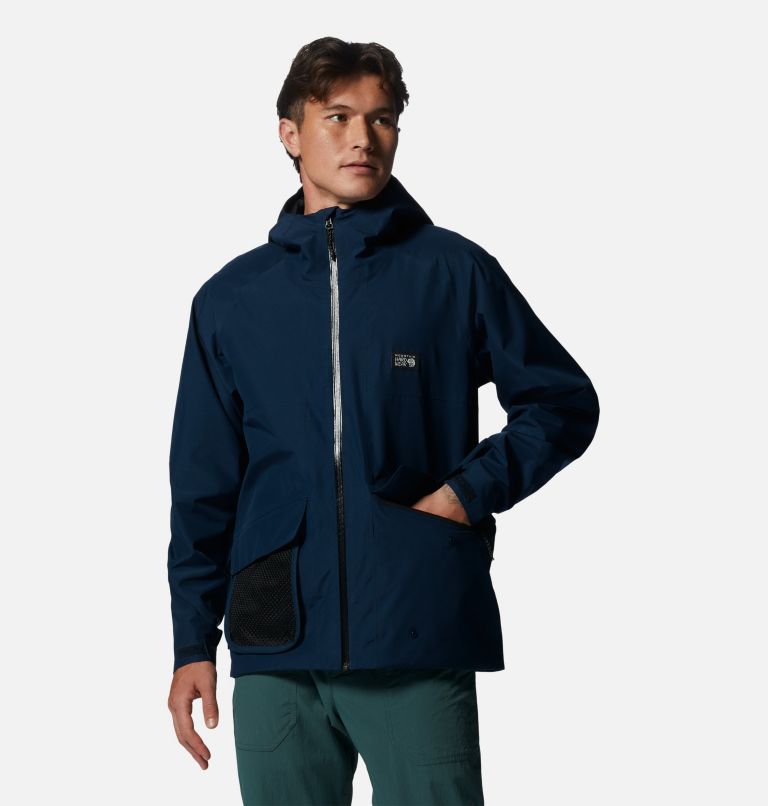 Navy blue on sale gore tex jacket