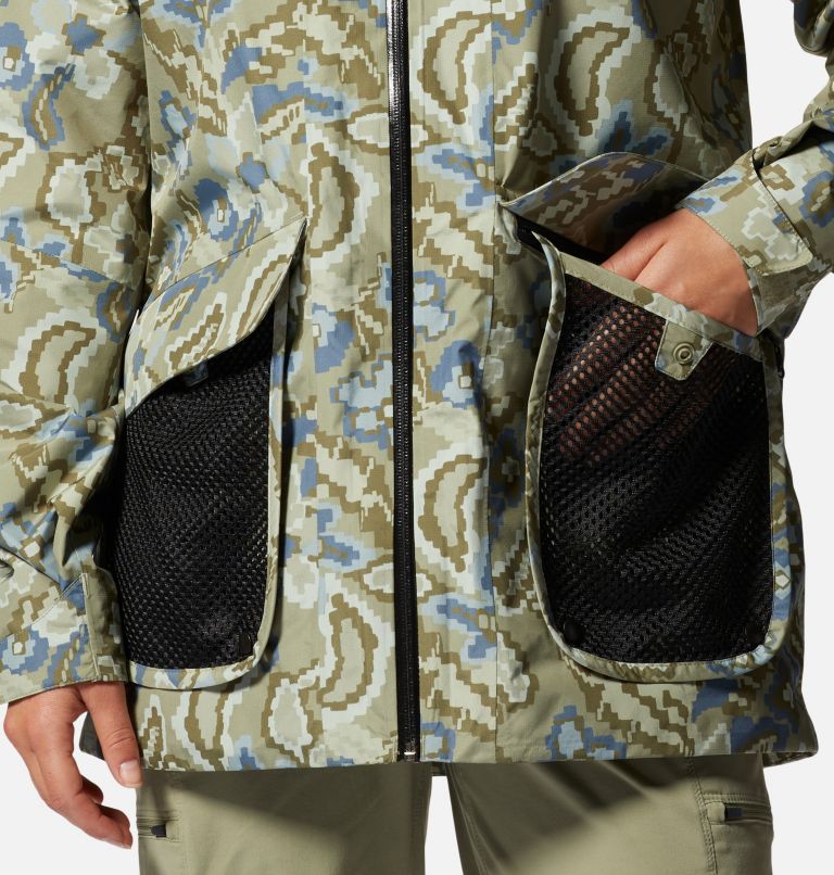 Women's LandSky GORE-TEX Jacket, Color: Mantis Green Floral Print, image 8