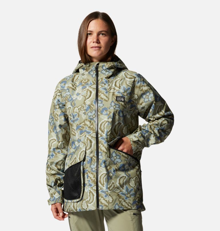 Thumbnail: Women's LandSky GORE-TEX Jacket, Color: Mantis Green Floral Print, image 1